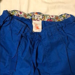 Blue scrub pants